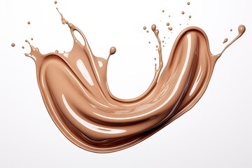 Chocolate milk splash isolated on white background