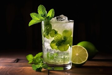 Summer mint lime refreshing cocktail mojito