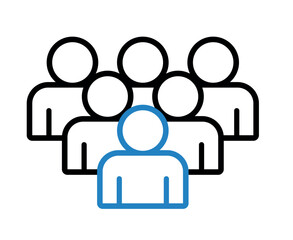 Symbol, ikona ludzi. Plik wektorowy.