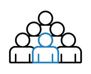 Symbol, ikona ludzi. Plik wektorowy.