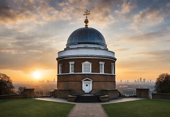 Sunrise Symphony: Greenwich Royal Observatory Overlooking the City