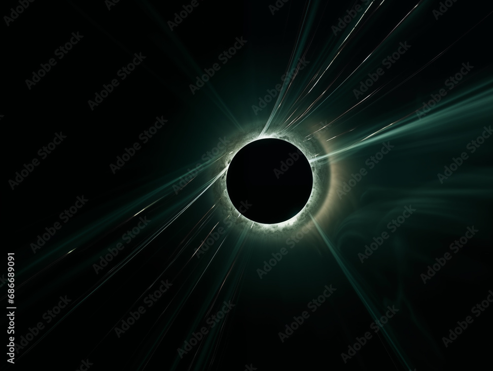 Poster total solar eclipse in the sky,created with generative ai tecnology.