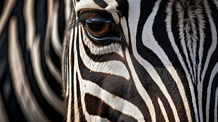 Close-up of zebra's eye