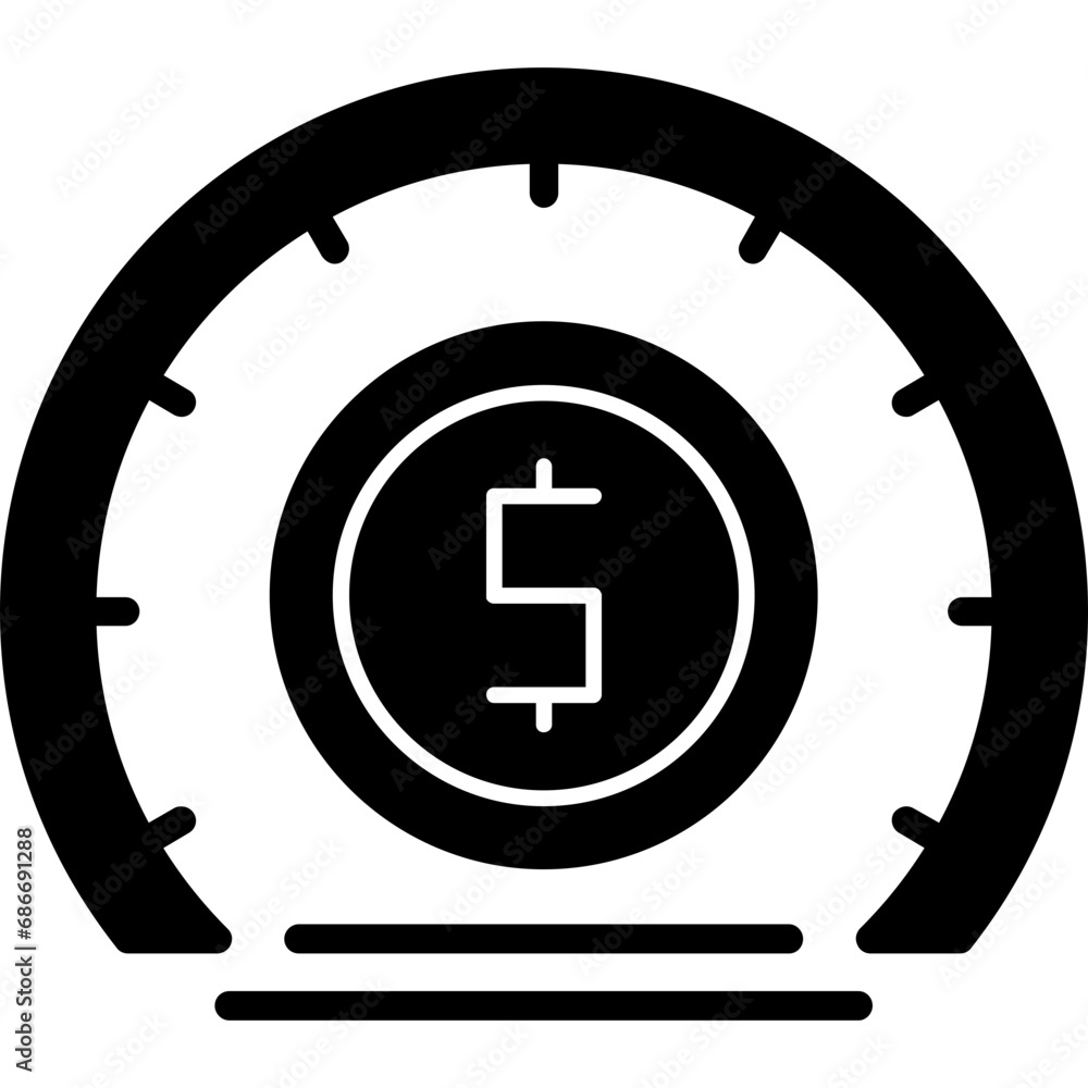 Sticker time is money icon