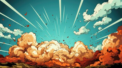 Pop Art Knock Explosion Background Comic, Comic background, Background Banner