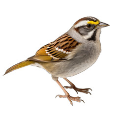 Fototapeta premium White-throated Sparrow isolated on transparent background