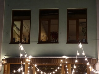 christmas tree at night