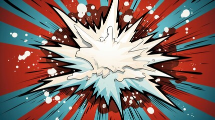 White Line Speed Movement Explosion Cartoon, Comic background, Background Banner