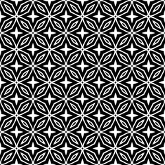 Abstract Seamless Geometric Black and White Pattern.