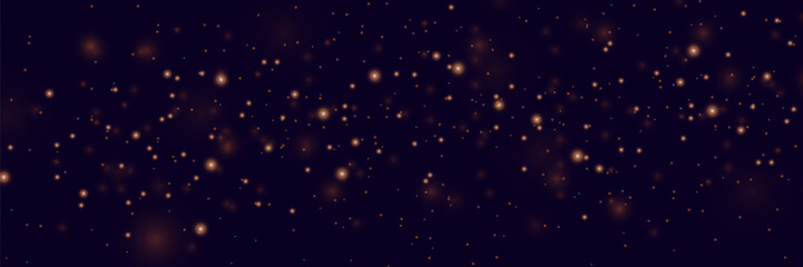 Fototapeta na wymiar Shiny particle effect. Vector sparkles on a black background. Christmas light effect. Shiny magical dust particles. Sparks of dust and stars shine with a special light.