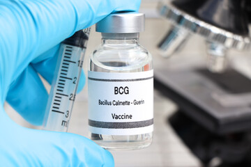 BCG vaccine in a vial, immunization and treatment of infection