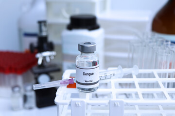 Dengue vaccine in a vial, immunization and treatment of infection
