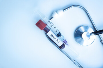 Dengue test to look for abnormalities from blood