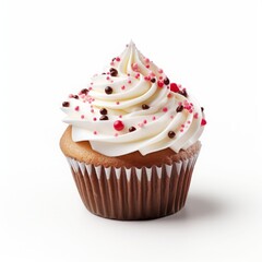 superb and delicious cupcake, white background