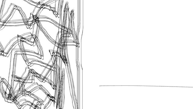 On one side of the canvas there are random stripes in an inky style, and on the other half of the screen there is a thin horizontal stripe for inserting a logo or words on top.