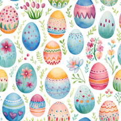 Fototapeta na wymiar Easter egg seamless pattern