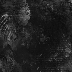 Abstract drawn grunge background. Artistic creative monochromatic texture. Basis black and white mask