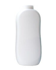 White powder bottle isolated on white background with clipping path in png file format