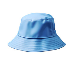 Fototapeta premium Blue bucket hat isolated on transparent background
