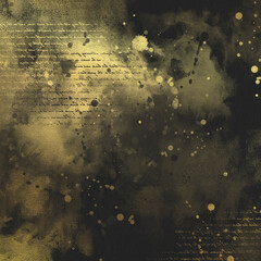Decorative black and gold leather background. Abstract creative paper. Backdrop universal
