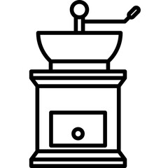 Coffee Grinder Icon Line Art