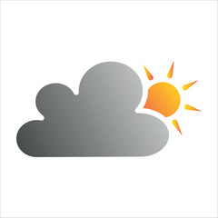 fog day icon simple and cute design art eps 10