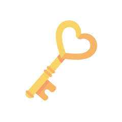 Pink heart lock with key for unlocking love feelings on Valentine's Day.