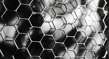 Abstract background hexagon design. science cosmetic technology. concept skin care cosmetics solution. 3d rendering.	