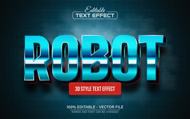 Robot 3d text effect editable