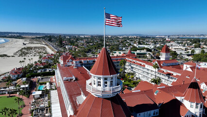 Mission Bay At San Diego In California United States. Coast City Landscape. Beach Background. Mission Bay At San Diego In California United States. 