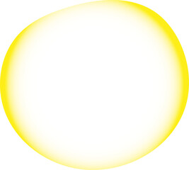 Abstrakte, gelbe Form mit Farbverlauf zur Mitte, mit scharfem Rand, transparenter Innenfläche und Hintergrund - als Überlagerung, Overlay und anderweitigen Gestaltungsmöglichkeiten