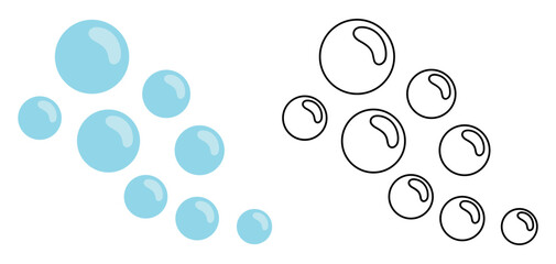 Isolated Bubbles On White Background