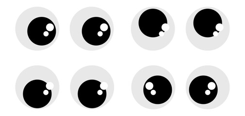 Set of Eyes Looking in Different Directions