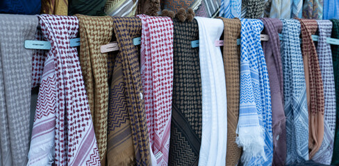 traditional men head scarf for sale at store in salalah, oman, Dhofar Governorate