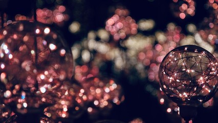 Bokeh of colorful light, abstract glitter lights background.