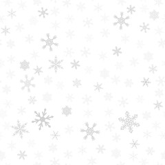 Seamless snowflakes pattern - fashion background. Christmas wrapping paper ornament. PNG objects with transparent background.