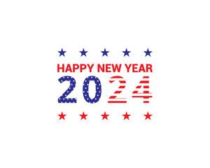 Happy new year 2024 design template