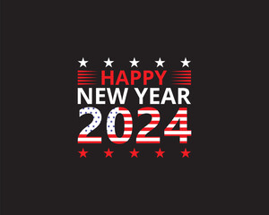 Fototapeta premium Happy new year 2024 design template