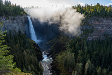 waterfall in park Canada British Columbia Helm Ken Falls