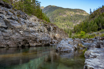 Naklejka na ściany i meble river in the mountains Canada British Columbia 