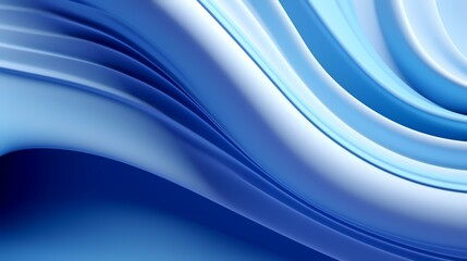 abstract blue background with smooth lines in it, 3d render