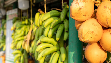 Fruit for sale in fruit stalls at Sultan Qaboos Street in salalah, oman, Dhofar Governorate