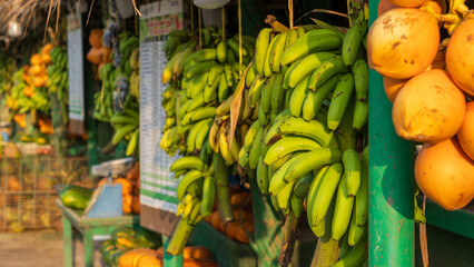 Fruit for sale in fruit stalls at Sultan Qaboos Street in salalah, oman, Dhofar Governorate