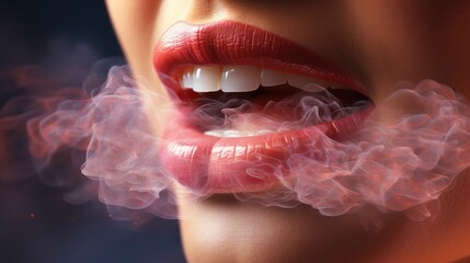 Young Woman Smelly Mouth Gingivitis Caused,  Background HD For Designer - obrazy, fototapety, plakaty