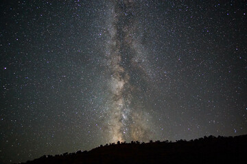 Starry night sky in the Utah desert