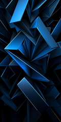 a screenshot of the blue wallpaper, in the style of geometric structures, light black and black, bugcore, ceramic created with Generative Ai
