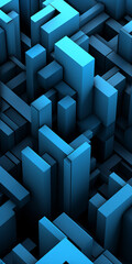 Fototapeta premium a screenshot of the blue wallpaper, in the style of geometric structures, light black and black, bugcore, ceramic created with Generative Ai