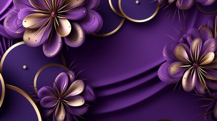 Fototapeta na wymiar purple abstract background with luxury golden element.Generative AI