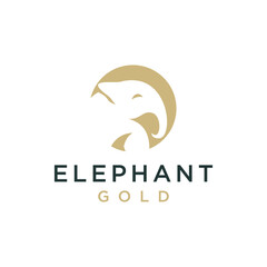Elephant silhouettes logo designs