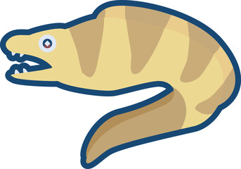 かわいいウツボのイラスト